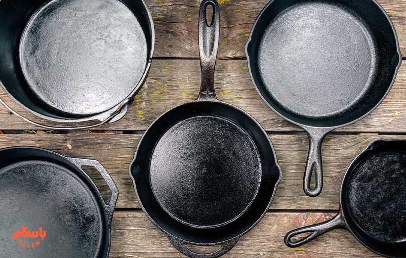 ۳. قابلمه چدنی؛ مقاوم اما سنگین