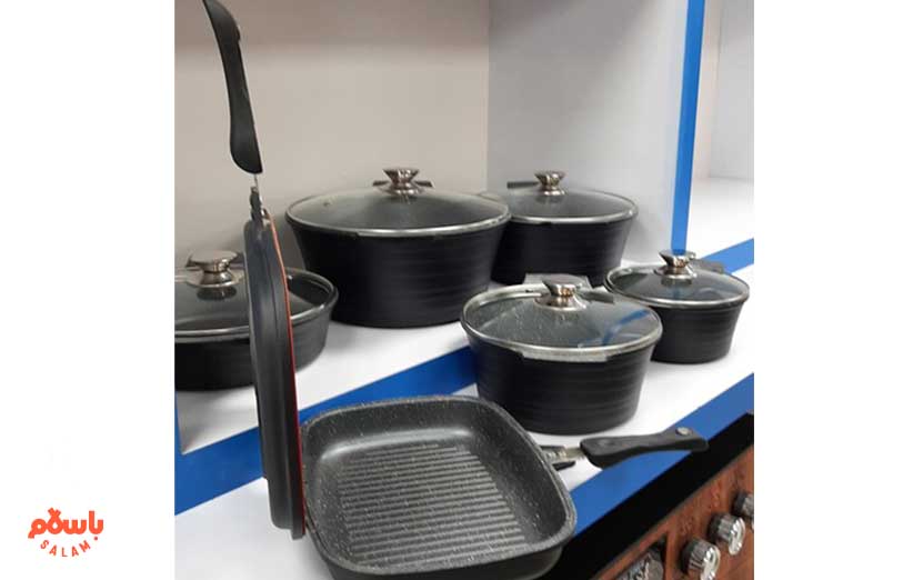 سرویس قابلمه دسینی سرامیکی کف چدنی