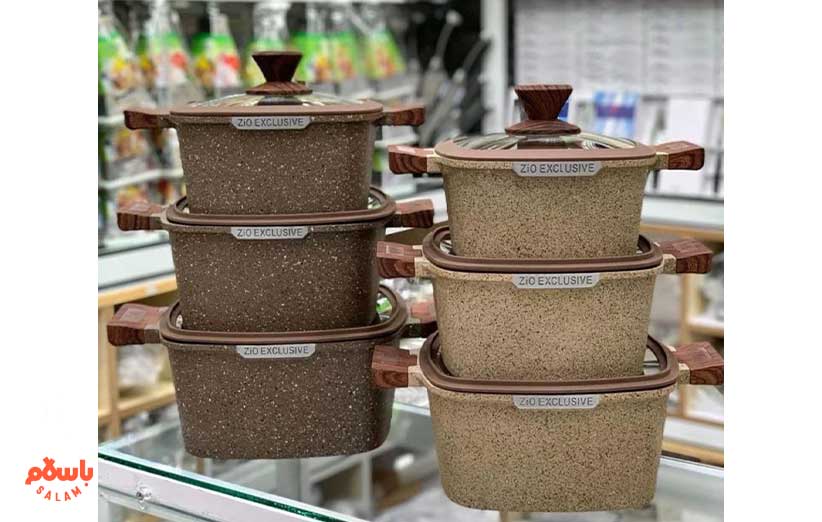 سرویس قابلمه 6 پارچه زیو طرح جامبو مدل zio-z-8350-28