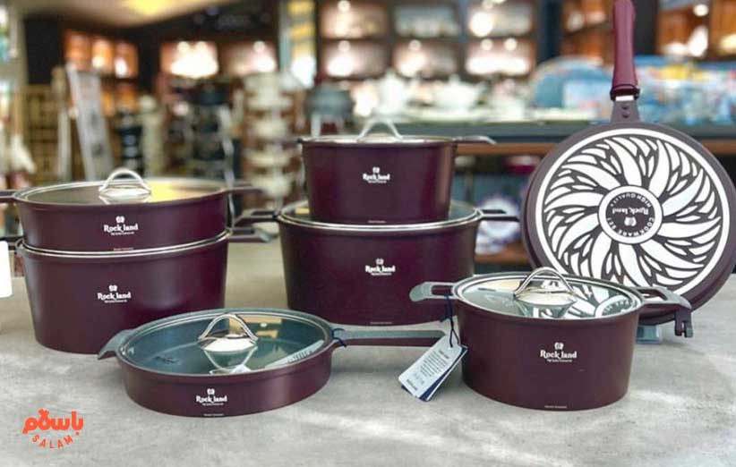 سرویس قابلمه چدن گرانیت 15پارچه راکلند آلمانی