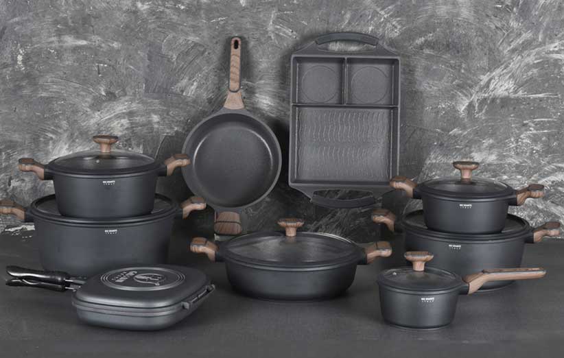 سرویس قابلمه 17 پارچه 4 رنگ جی فی نی GIFFINI