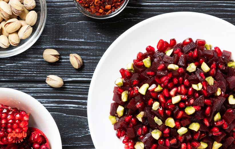 طرز تهیه سالاد انار و لبو