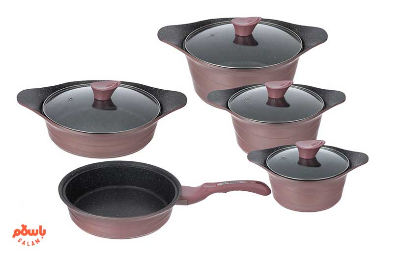 سرویس قابلمه 9 پارچه عروس مدل موج