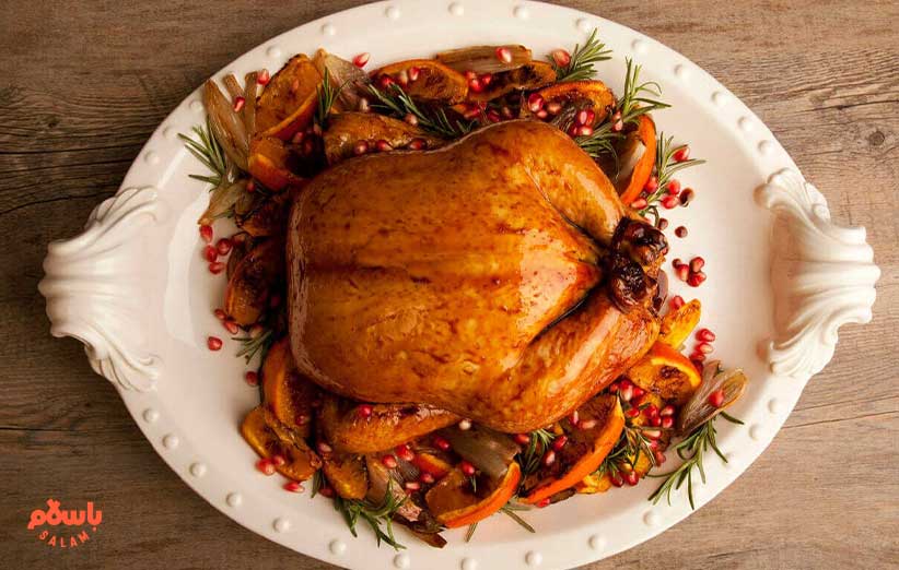 طرز تهیه مرغ ناردونی شکم‌پر