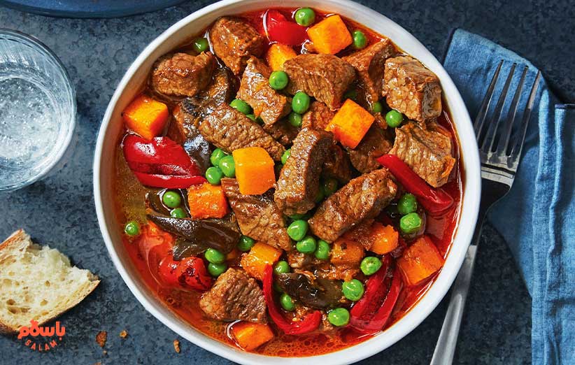 طرز تهیه خورش کدو تنبل با گوشت و خلال بادام
