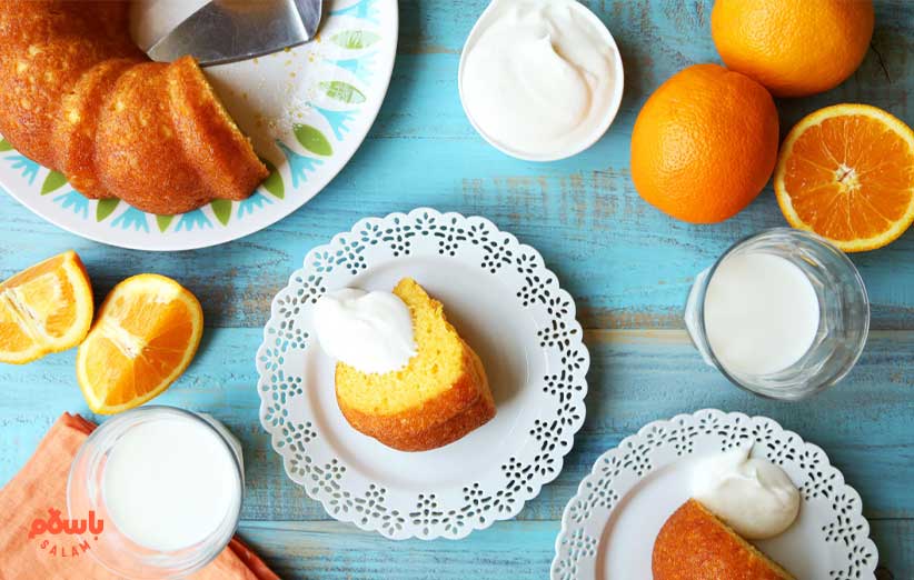 طرز تهیه کیک پرتقالی با ماست