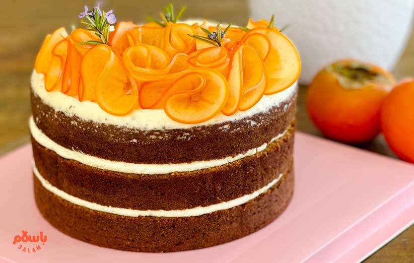 طرز تهیه کیک خرمالو با فر