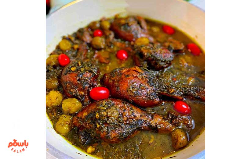 طرز تهیه مرغ ترش تهرانی بدون سبزی