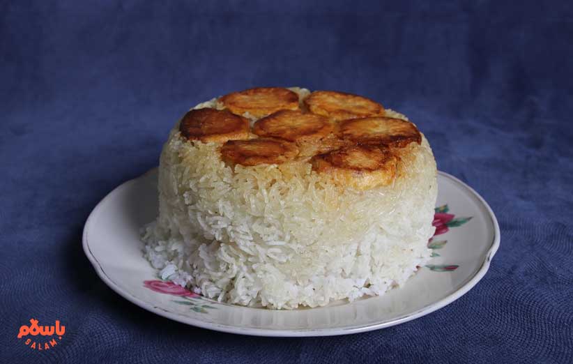 گرم کردن برنج پخته شده با گاز