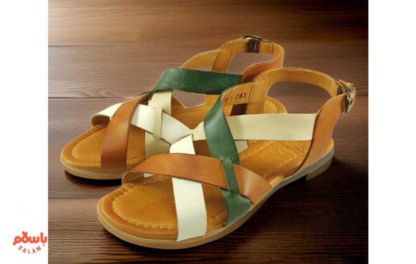 صندل چرم طبیعی زنانه