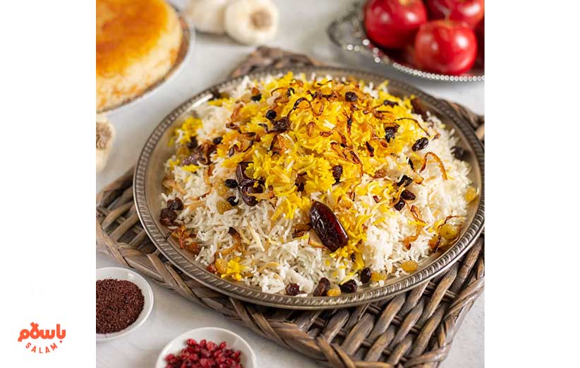 طرز تهیه رشته پلو با کشمش و خرما