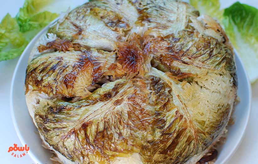 مواد لازم برای تهیه ته دیگ برنج با کاهو