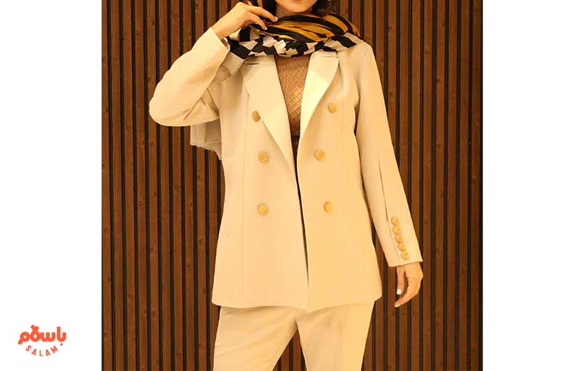 مدل کت و شلوار زنانه با پارچه کرپ باربی