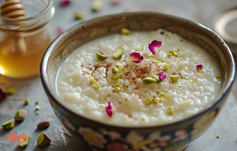 تزیین و سرو شیر برنج