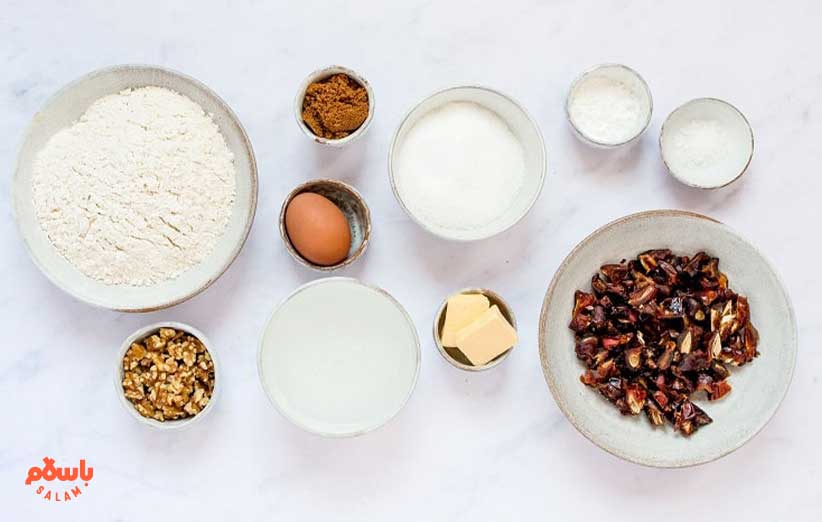 مواد لازم برای تهیه کلوچه خرمایی عربی (عراقی)