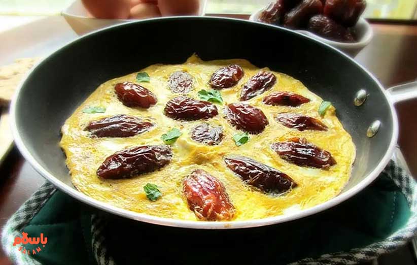 مواد لازم تهیه برای املت خرما ساده