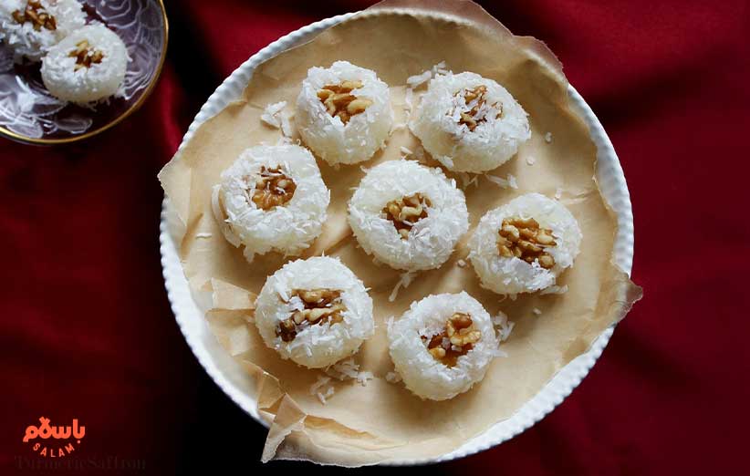 مراحل تهیه باسلوق گردویی با شیره انگور