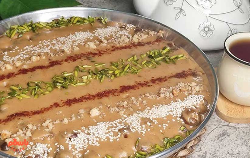 طرز تهیه رنگینک خرما خانگی و مجلسی + تزیین رنگینک