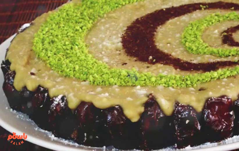 مراحل تهیه رنگینک خرما ساده خانگی