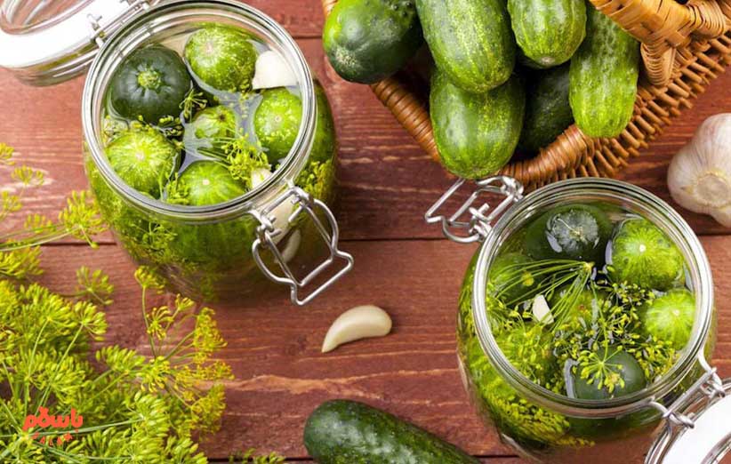 مراحل تهیه خیارشور خانگی یک روزه