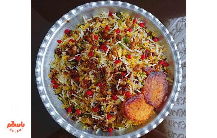 طرز تهیه گردو پلو با مرغ