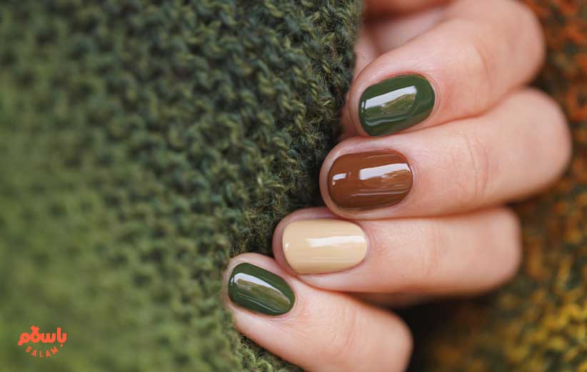 طرح پاییزی ناخن طبیعی