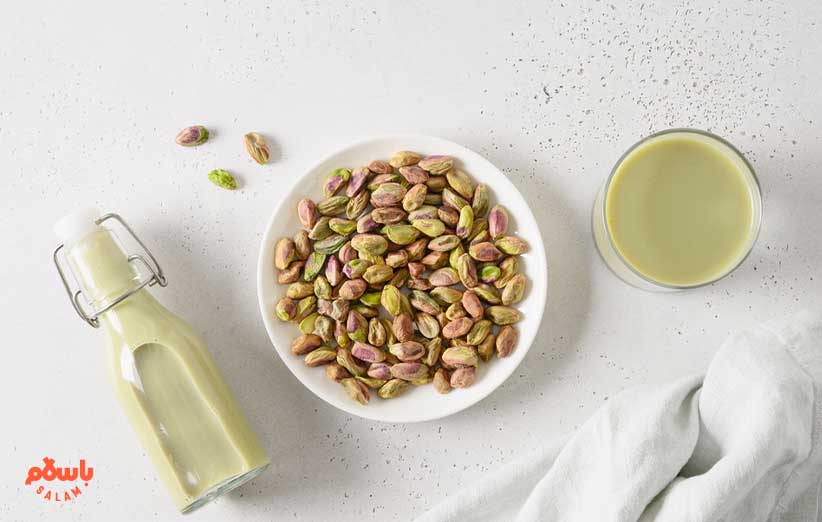 مواد لازم شیر پسته بدون شیر