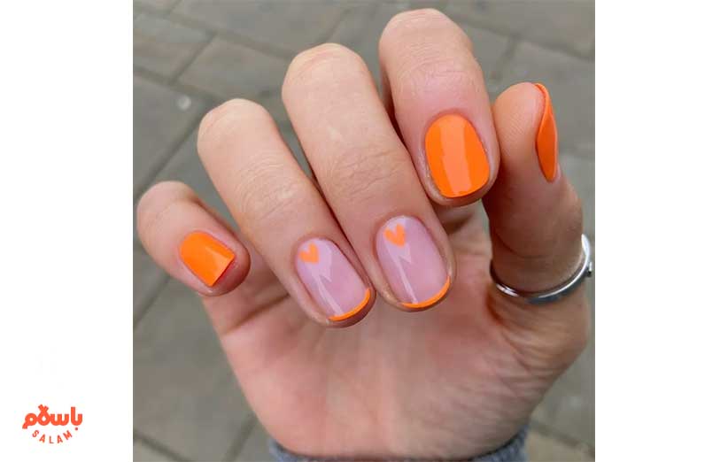 طرح پاییزی ناخن کوتاه