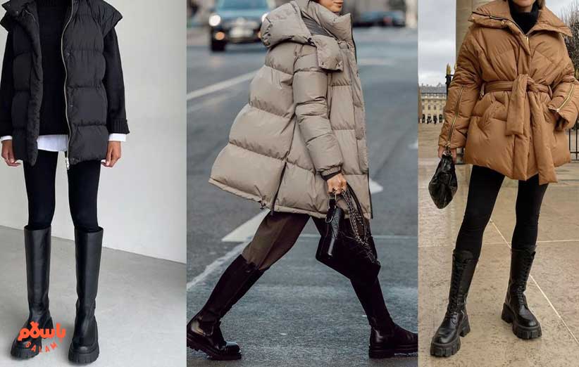 استایل پاییزی با پافر و بارانی