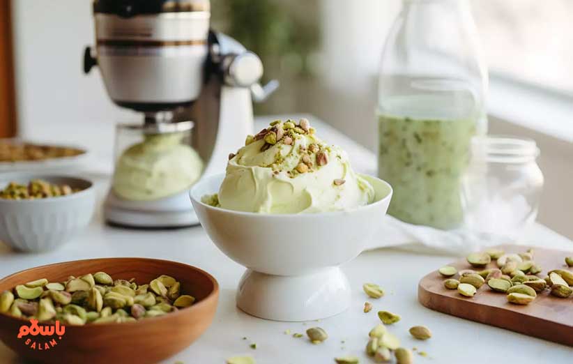 طرز تهیه شیر پسته بستنی