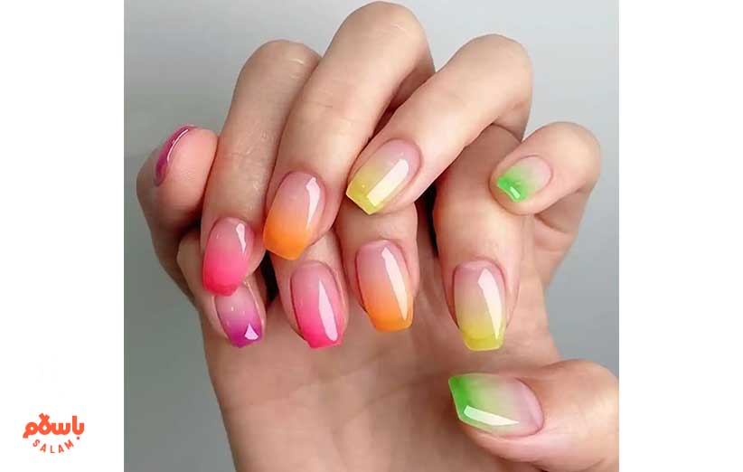 مدل آمبره ناخن پاییزی