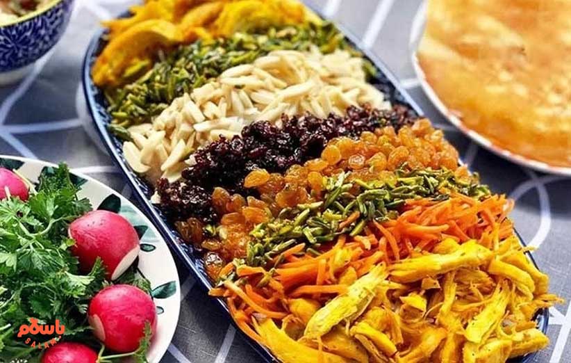 مواد لازم پسته پلو مجلسی کرمانی