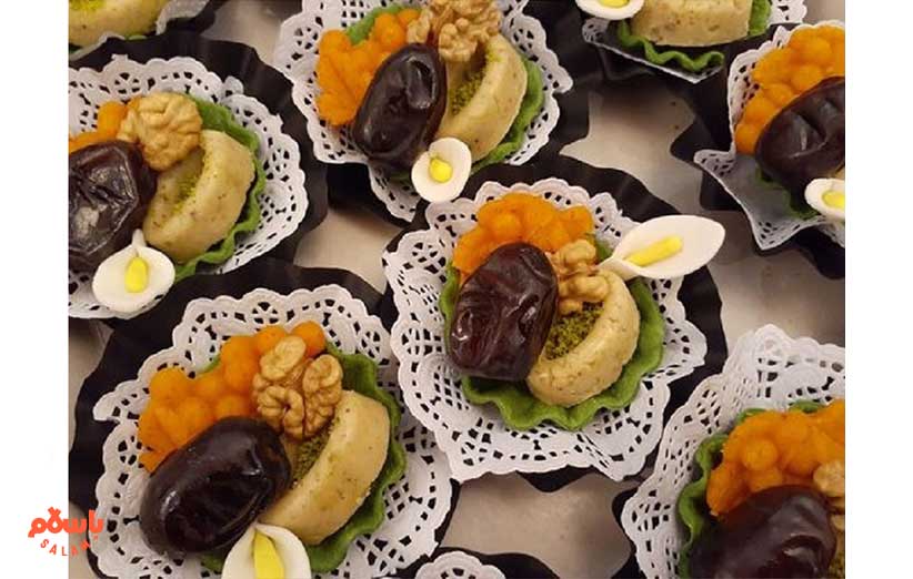 تزیین متنوع و مجلسی خرما و سینی خرما