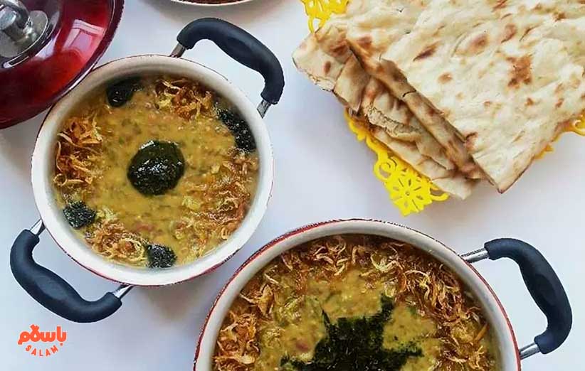 مراحل تهیه آش ترخینه کرمانشاه