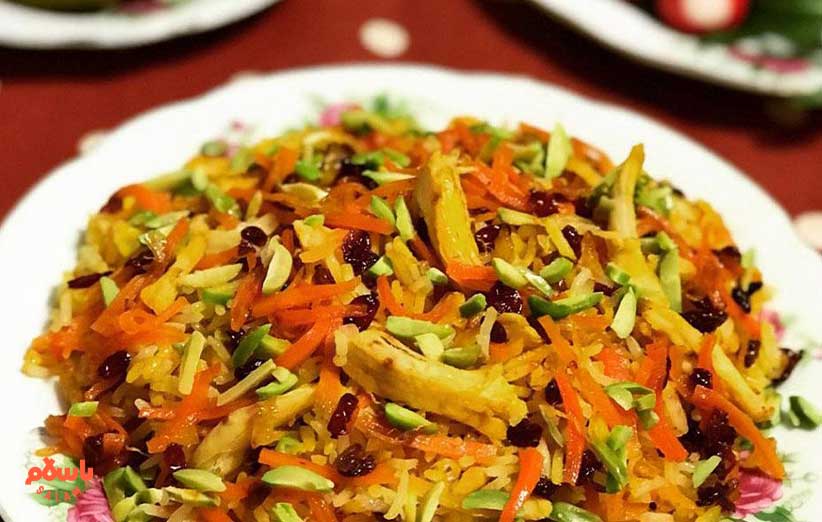 طرز تهیه پسته پلو ساده و مجلسی کرمانی، به روش رستورانی