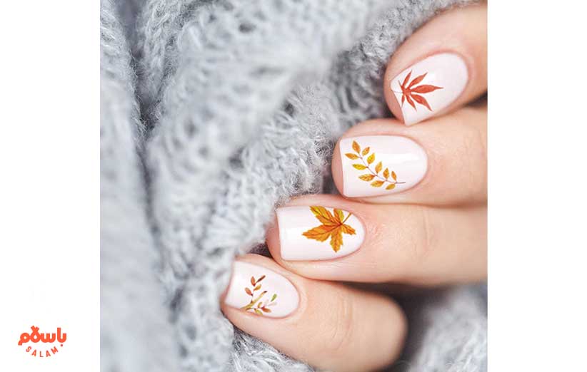انواع طرح، رنگ و مدل ژلیش یا کاشت پاییزی ناخن