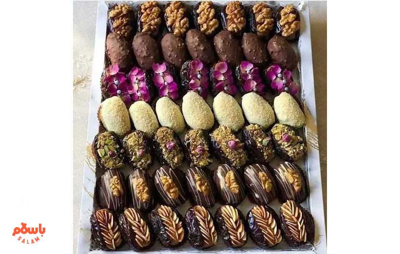 تزیین متنوع و مجلسی خرما و سینی خرما