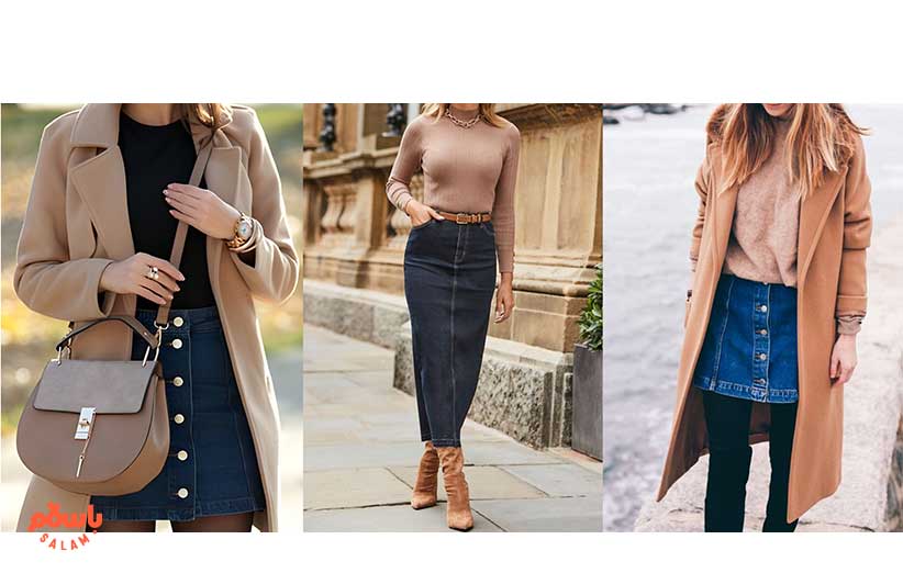 عکس خفن استایل پاییزی دخترانه با دامن