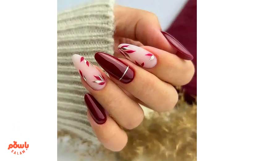 طراحی ناخن مجلسی پاییزی