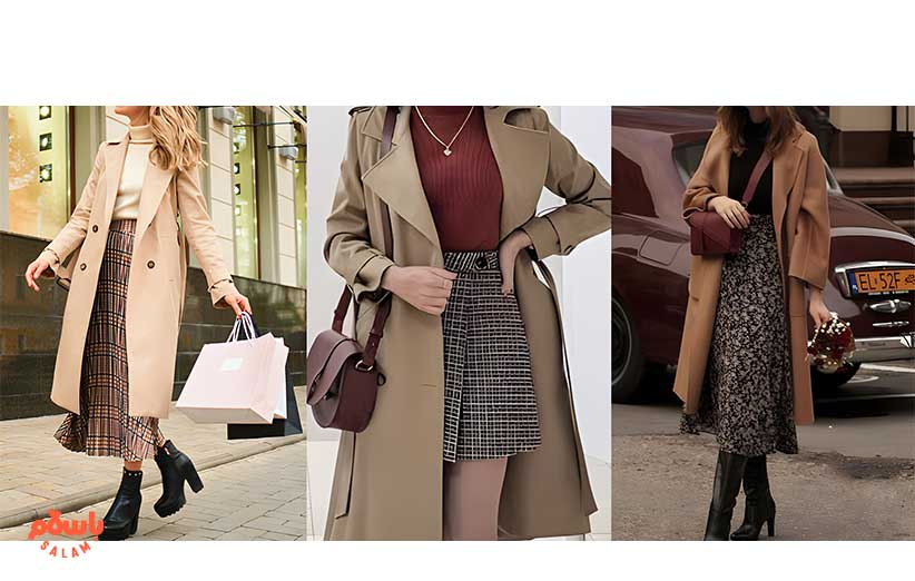 عکس خفن استایل پاییزی دخترانه با دامن