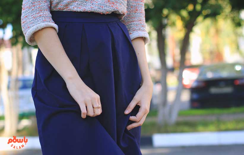 عکس خفن استایل پاییزی دخترانه با دامن