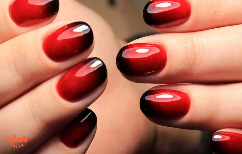 مدل آمبره ناخن پاییزی