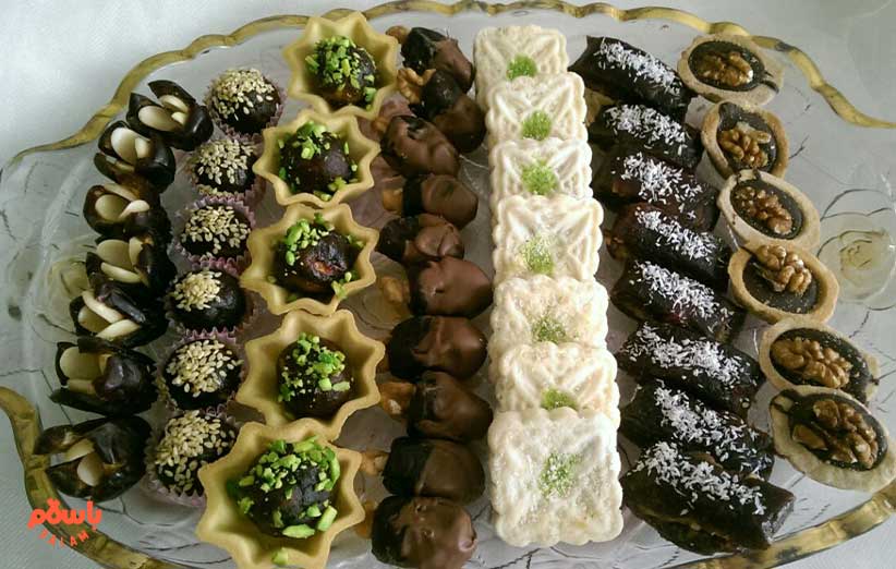 تزیین متنوع و مجلسی خرما و سینی خرما