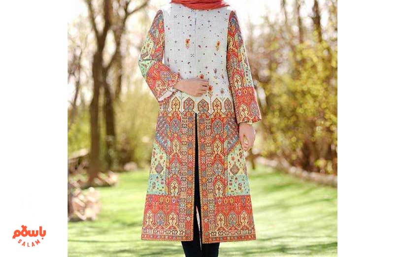 مدل ایرانی لباس پاییزی زنانه با پارچه سنتی