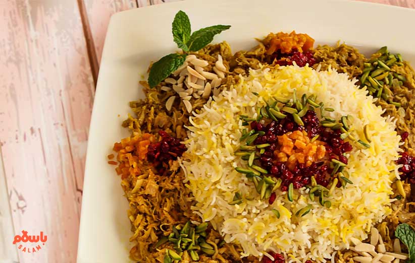 مواد لازم پسته پلو ساده