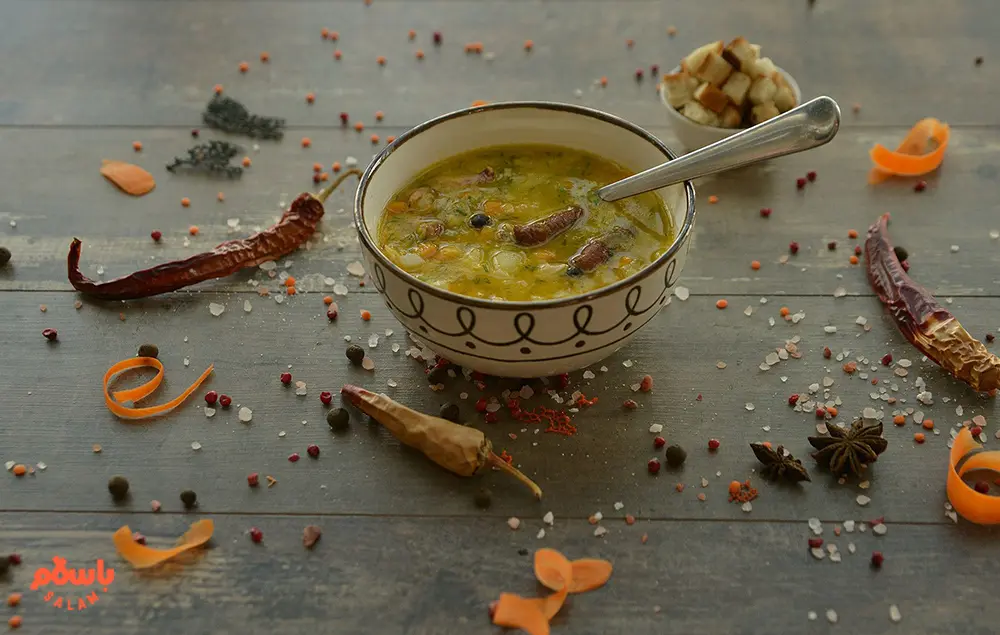 ترکیبات چاشنی و ادویه انواع سوپ جو رستورانی و خانگی