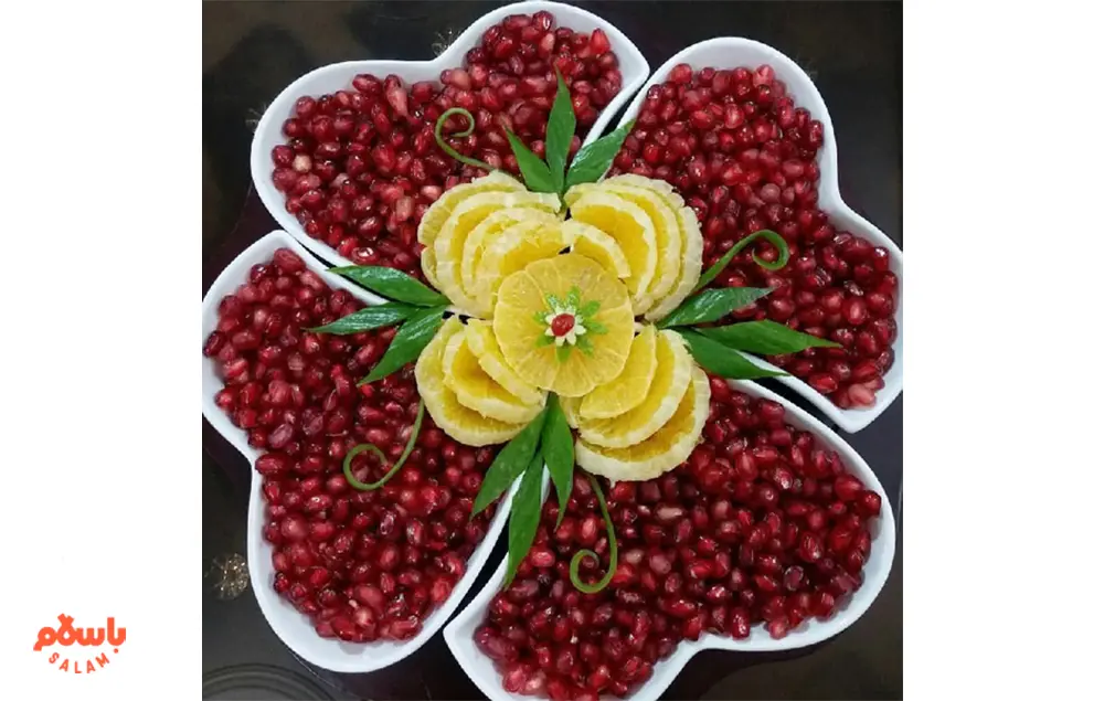 طرح‌های جدید تزیین انار شب یلدا(تصویری)