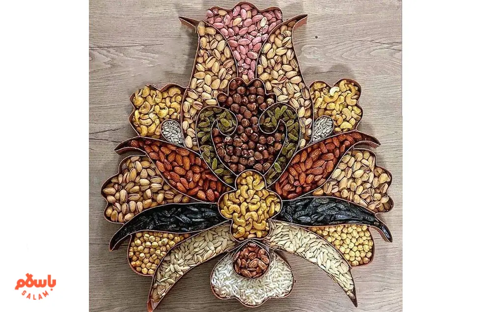 طرح های جدید تزیین آجیل شب یلدا (تصویری)