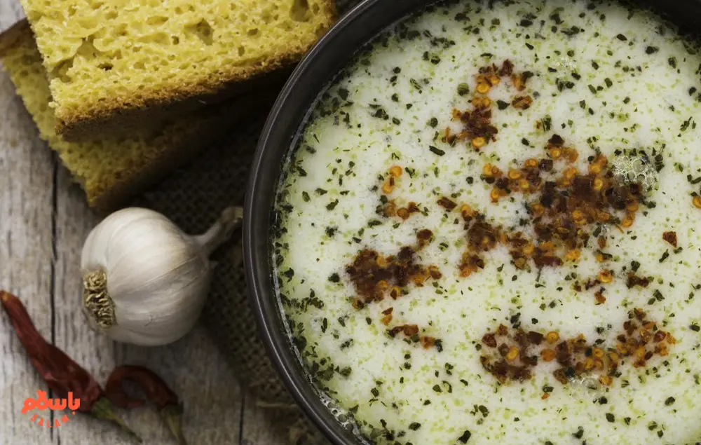 طرز تهیه سوپ ماست کردستان