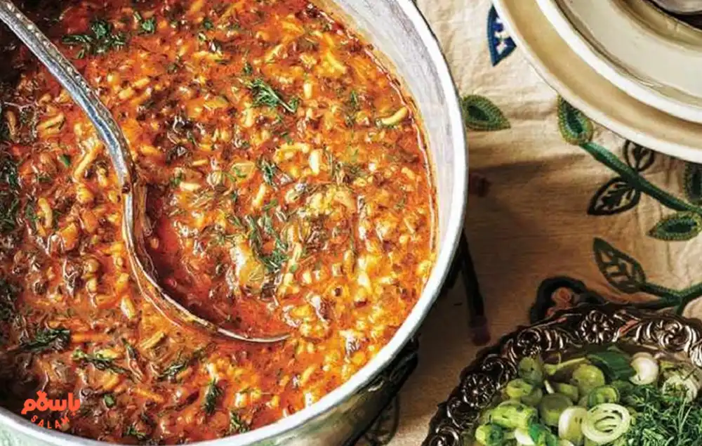 سبزی آش گوجه فرنگی تهرانی